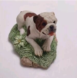 Vintage Charmstone Bulldog by Earl Sherwan Cold Cast Marble
